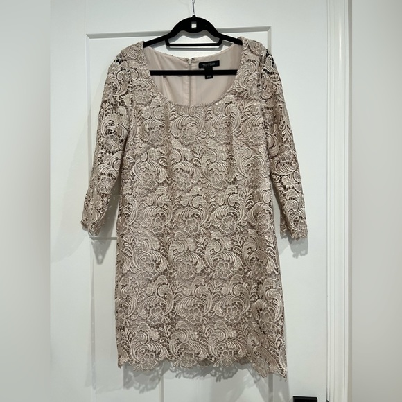 White House Black Market Ivory Lace Dress - Picture 2 of 4